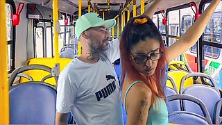 student stretched and fucked on the bus in public