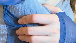 Seamless Stockings, Stepsister Masturbates to Orgasm and Urinates