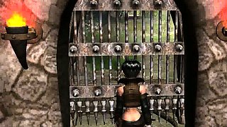 Sexy 3D cartoon Lara Croft toying her wet pussy