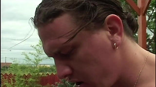 Wife Catches Husband Having Sex with Babysitter in Garden