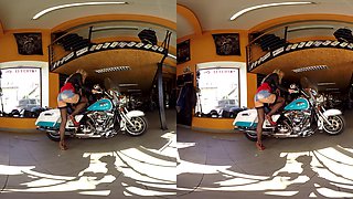 186 - Claudia Mac - Blonde Pornstar Naked On A Bike