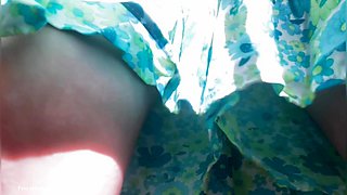 Hot Pussy Without Panties in Bus! Quick Orgasm When No One See