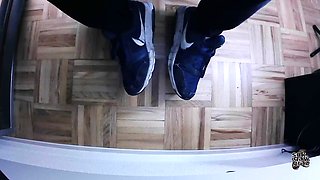 Filmed under the desk