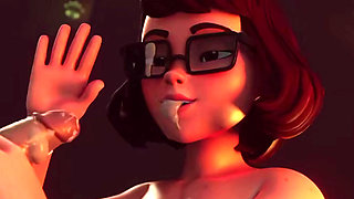 Crazy Horny Velma Give Incredible Blowjob & Facial Cum