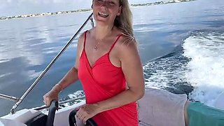 SweetSusi Naked Boating Outdoor Masturbation Dirty Talk German MILF with Big Naturals