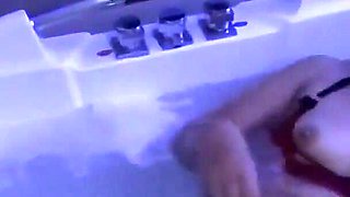 I'm Driven Crazy with Passion by My Stepbrother's Big Cock, I Enjoy It in the Motel Jacuzzi
