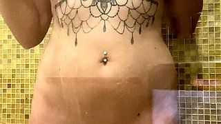 Amateur young teen solo masturbation on her livingroom