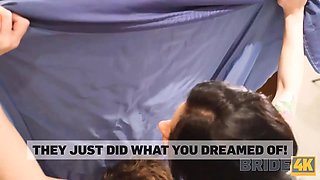 Vip4k. two lezzies in tights eat pussies before sex toy insertion