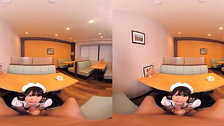 Asian horny maid VR porn
