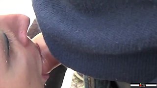 A Bitch wife Gets Laid Outdoor - Homemade sex