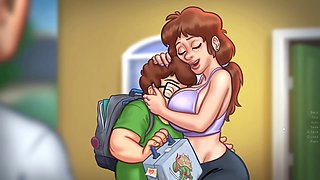 Hentai gameplay adventure in summertime saga featuring big booties and animated fun