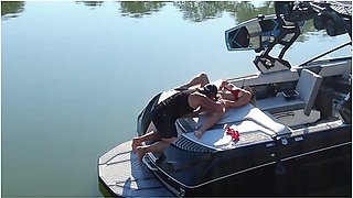 Getting Her Pussy Licked On A Boat In The Middle Of The Lake