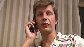 Blonde vixen teases with vintage kitchen fetish passionate play