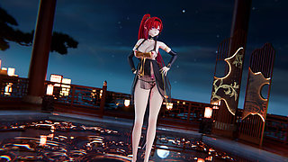 [mmd] 4K Yinyin-bingbing Korean Dance, Lingerie, Erotic Tattoo, Striptease