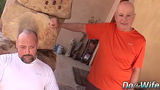 Blonde Wife Liz Black Gets Drilled by Real Studs While Hubby Watches - Cum in Mouth Cuckold Action