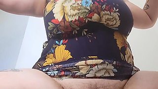 Horny Tattooed Chubby Dances Brazilian Funk and Rubs Her Hairy Pussy on Your Face