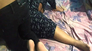Indonesian Girl Gets Leg Ache While Jumping on Bed the Doctor Comes & Fucks Her