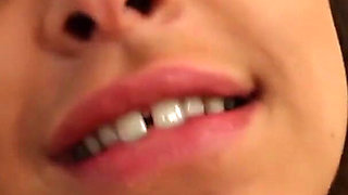 Brunette teen swallows cum and loves it