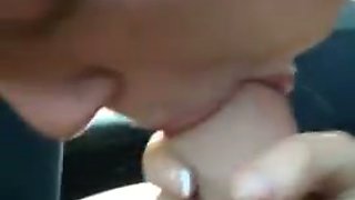 This hoe is sucking my dick in my car and her lips are ideal for pleasing