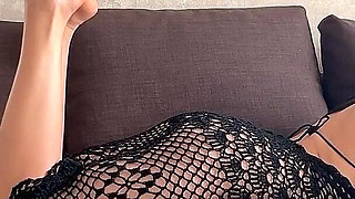 See-thru Lingerie Dress & Foot Tease