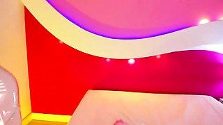 Blonde tight pussy babe solo toy fun in glamour masturbation