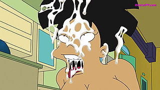 Amy and Zoidberg ( Cartoon )