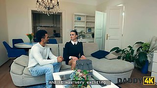 Daddy4k. hardcore whore clothed as wednesday is masturbating to get daddy's Big Black Cock