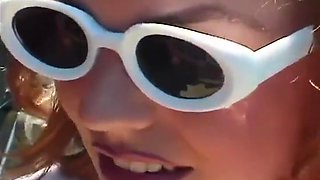 Two Horny Lesbians Pleasuring Outdoor In The Swimming Pool With Taylor Moore