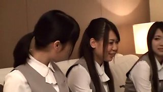 Horny Japanese chick Kaede Oshiro, Mayuka Akimoto, Erika Kashiwagi in Crazy Hardcore, Group Sex JAV video