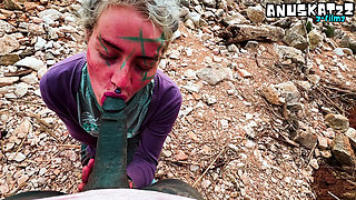 Public Blowjob and Big Load of Cum on Face