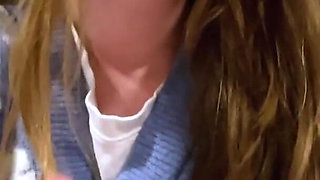 British 18 year old student gives an oily handjob