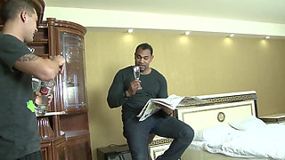 Young husband looks her unfaithful wife fucking with a black guy