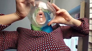 Hot Latina brunette Mirsur doing housework naked with her big tits and hairy pussy