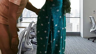 Indian maid on office