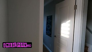 I made porn - Two college girls in sexy lingerie enjoy lucky stud and share his cum - Full video