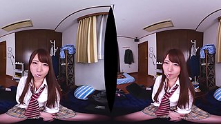 Japanese Student in VR POV for Fiery Passionate Bliss