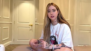 Cheeky Russian PAWG bothers stepbro and tricks him into having sex