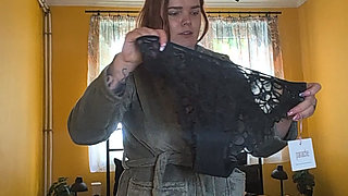 Mom with Big Tits Tries on Lingerie.
