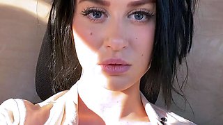 Amateur euro babe drilled in public taxi