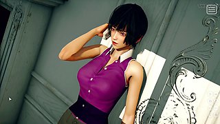 Beautiful japanese, 3d animation, you slut