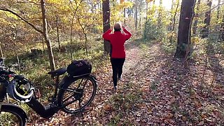 When Biking In The Forest I Often Get Horny And Need To Piss And Masturbate To Relax