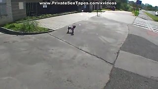 Sex tape from amateurs that fuck at every possible place