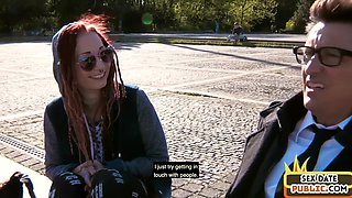 German alternative slut picked up and fucked at casting
