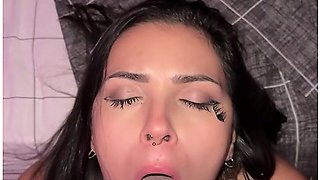 Amazing Deepthroat From This Latina Babe Cum On Face