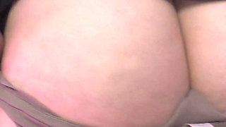 Sh Her Panties Are Covered in Cum After a Creampie While She Fucks Him with a Strap-on