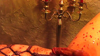 Exploring the Depths of His Anus. Tied up in the Basement. Mistress Arya Grander