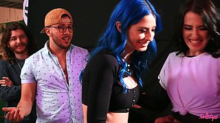 Aubree Valentine's Sizzling Game in a Bar Scene