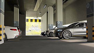 3d animation big-tit milf suggests fucking in car at parking