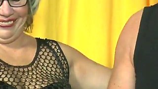 Screaming threesome for a sexy blonde German MILF who has two cocks to shove shamelessly into all her eager holes