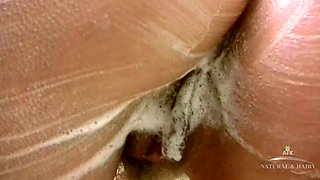 Trish is a hairy MILF taking a bath
